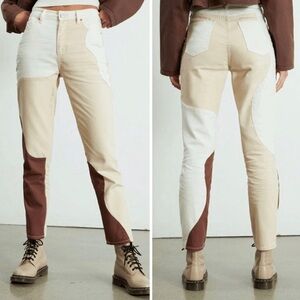 NWT PACSUN‎ ECO TAN & BROWN PANELED MOM JEAN SIZE 23
